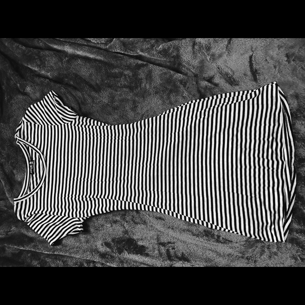 black and white dress